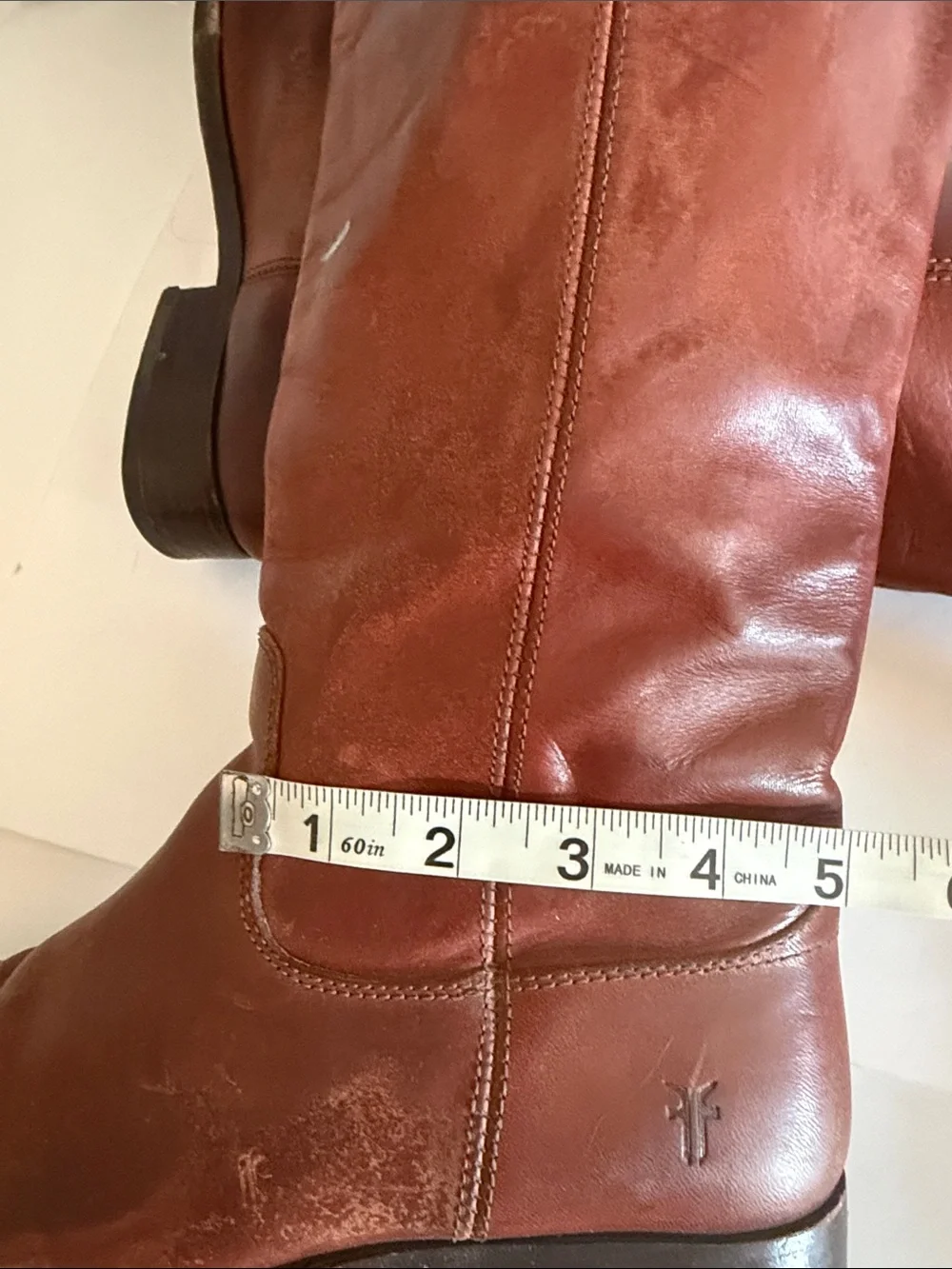 Frye Melissa Button Pull-on Brown Leather Tall Riding Cowboy Boots size 7.5 B - Picture 14 of 15